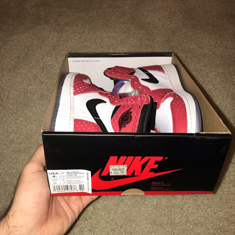 SOLD ‼️‼️NWT Air Jordan 1 Spiderman / spiderverse - Picture 4 of 4